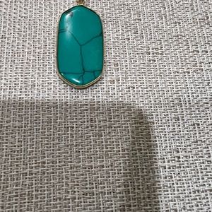26” teal pendant necklace
